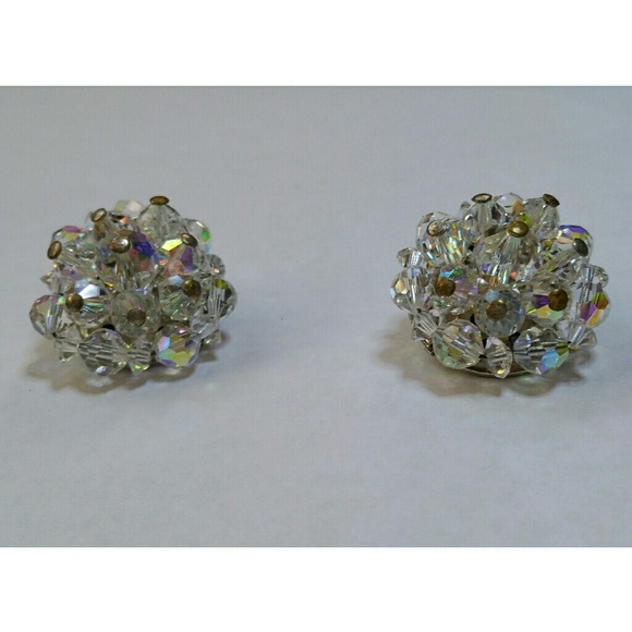 Vintage high quality aurora borealis clip on - Picture 4 of 5